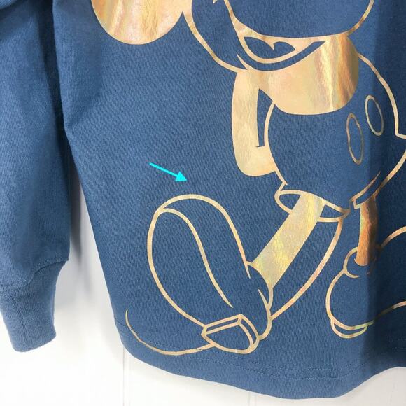 Walt Disney World 50th EARidescent Spirit Jersey Blue Gold Mickey Size Medium - Picture 7 of 16